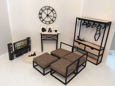BARBIE Doll 1:6 Scale Living Room Furniture Diorama #4, View more