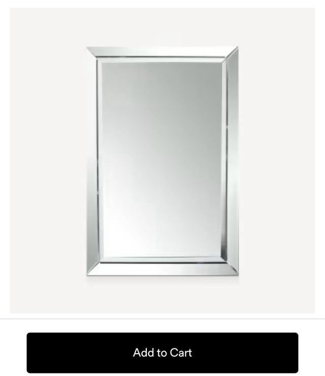 NEW Bouclair Bevelled Accent Bathroom Mirror in Home Décor & Accents in St. Albert - Image 3