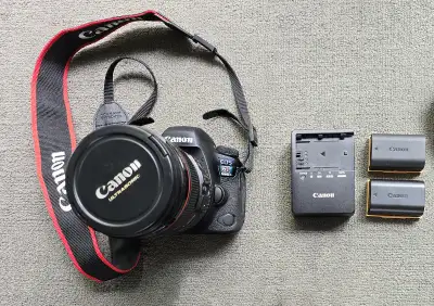 Caméra Canon EOS 6D mark II avec objectif 24-105mm + accessoires