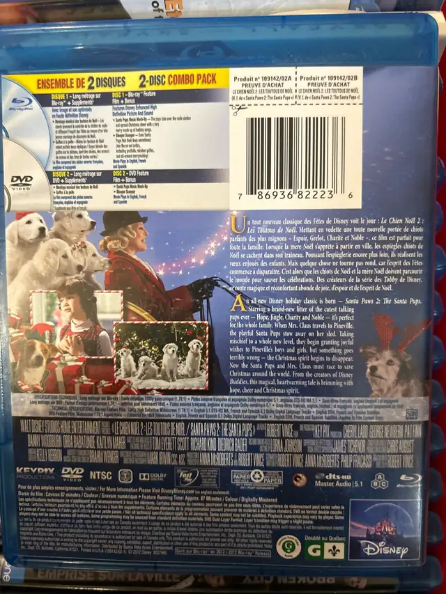 santa paws 2 the santa pups / Blu-ray & DVD Disney 8$62863261780482121
