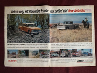 1963 Chevrolet Trucks Large 2-Page Original Ad