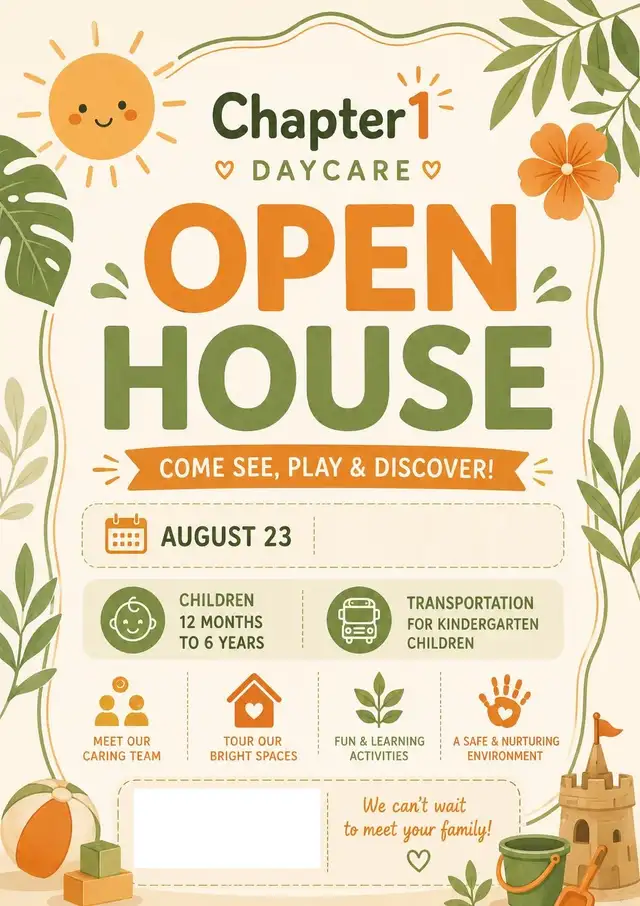 Open House Chapter1 Daycare Montgomery