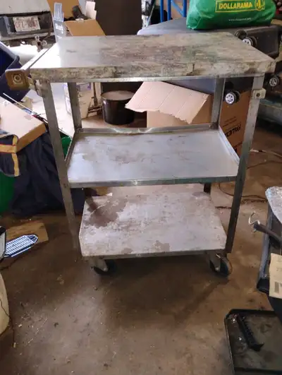 rolling stainless steel cart, View more