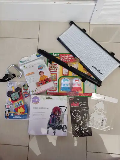 All miscellaneous baby items, brand new and gently used items.