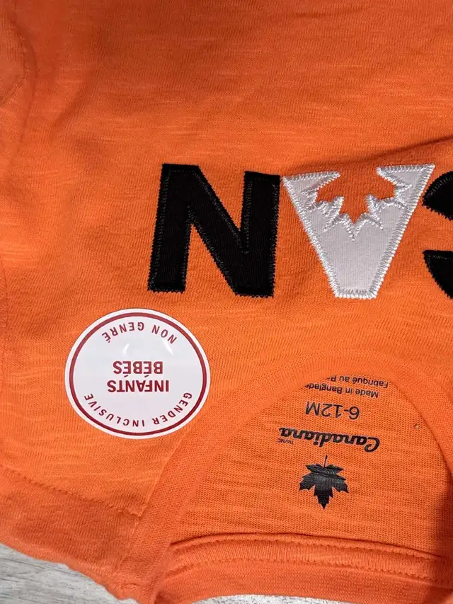NEW Canadiana Unisex 100% Cotton Infant Orange Tshirt: 6-12M in Kids & Youth in Calgary - Image 3
