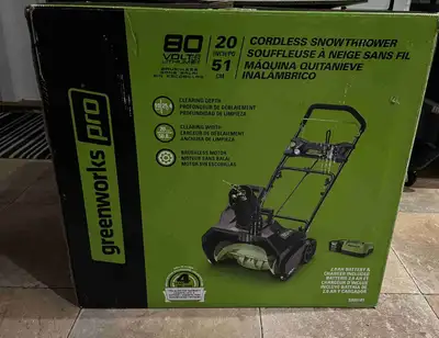 NEW Greenworks Pro Snowblower - Only used 3-4 times., View more