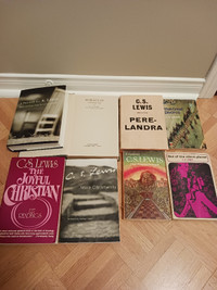 8 C.S LEWIS softcover books ( 3 hardcovers)