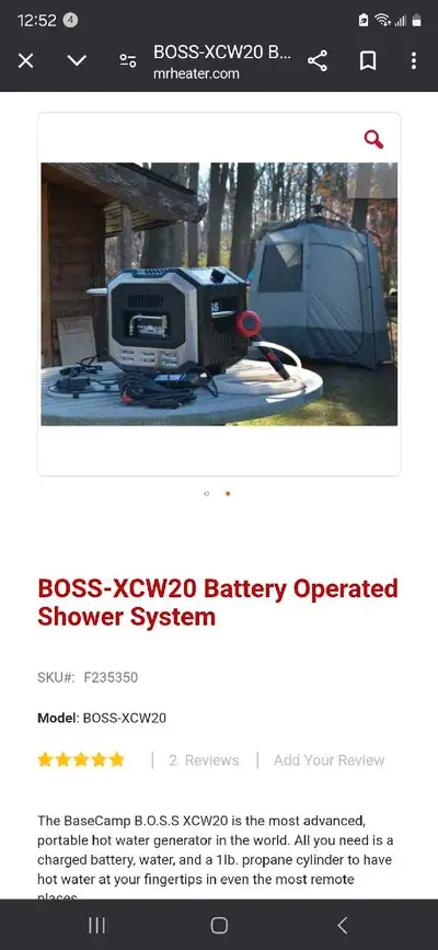 The BaseCamp B.O.S.S XCW20 is the most advanced, portable hot water generator in the world. Simply c...