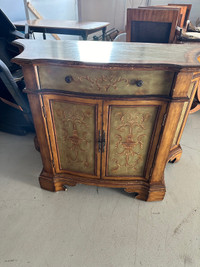 Distressed Painted Dining Room Buffet Credenza