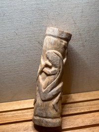 Old Carved Horn Sword Knife Holder 5.5"