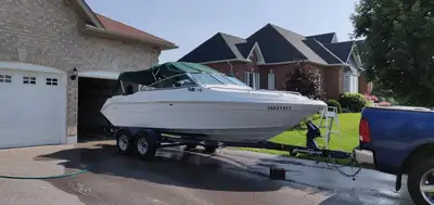 This is an older boat, but it is solid, everything works. Runs as it should. 4.3L V6 Mercruiser 582...
