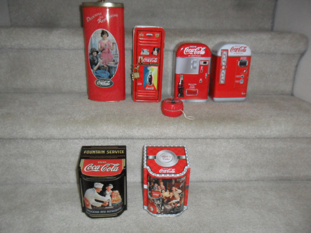 Vintage Coke Tins + Yoyo. $60 for lot of 7 or $10 per item. New in Arts & Collectibles in Saskatoon