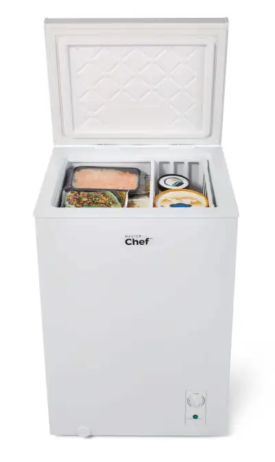 Master Chef Chest Freezer with Adjustable Thermostat (3.5 cu ft), View more