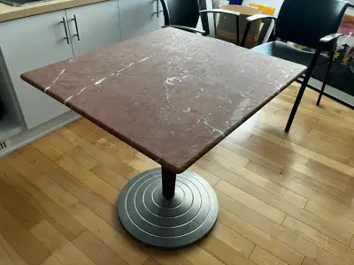custom made marble topped bistro table, View more