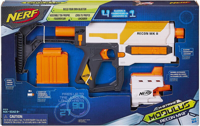 NEW Nerf Modulus Recon MK2 Blaster w/stock/barrel/mag/darts in Toys & Games in Oshawa / Durham Region