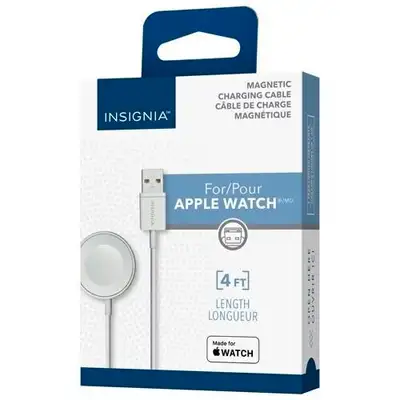 Insignia 1.2m (4 ft.) Magnetic Apple Watch Cable NS-AWCB1-C, View more