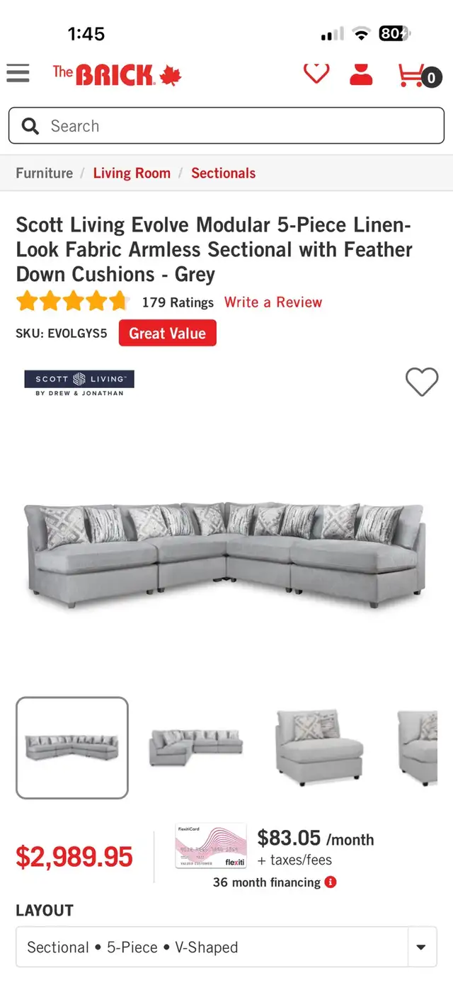 Scott Living Evolve Modular Sectional Sofa in Couches & Futons in Bedford - Image 3