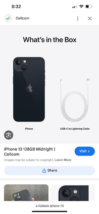 Black iPhone 13 128g