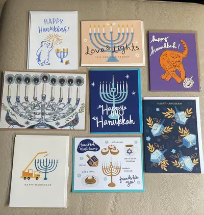 Hanukkah Cards Bundle of 8 NEW, View more