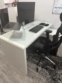 L-Shaped/Cornered office desk - White