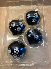 Vintage Hand Painted Glass Christmas Ornaments. No chips/cracks.