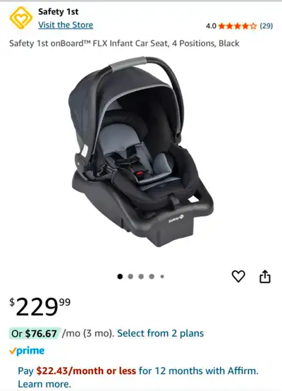Brand new baby car seat. Got it as a gift. Never used. It's FAA approved so can be carried on the fl...
