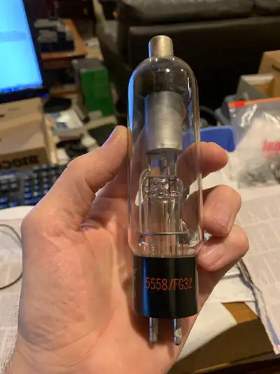 This is a vacuum tube used in transmitting equipment or other such equipment that needs a relatively...