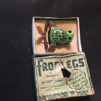VINTAGE  Froglegs fishing lure with Box