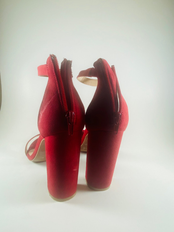 Red size 8 Ladies Heel Shoes (used, good condition) in Women's - Shoes in Ottawa - Image 2