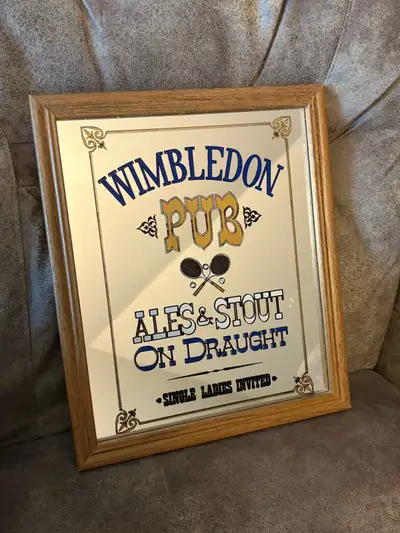 Vintage Wimbledon Pub Advertising Bar Mirror, View more