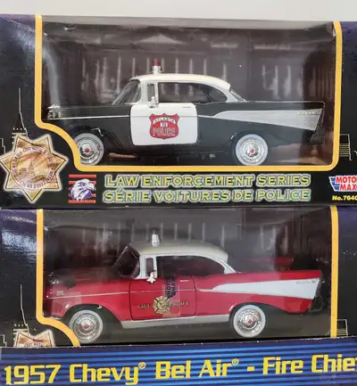 1957 Chevy Bel Air Atlanta Police or Fire Chief 1:24 diecast , View more