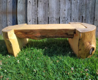 New Short Log Bench - Perfect for Garden or Fire Side