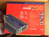 SAMLEX POWER INVERTER, 1000W, 24 VDC TO 120 VAC OUTPUT, NEW.