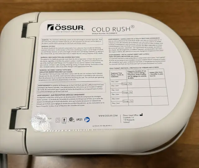 Ossur Cold Rush Compact Cold Therapy System64840227636481124