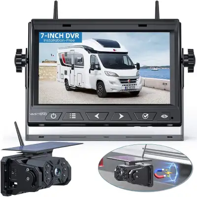With six strong neodymium magnets built into the base of this wireless backup camera, the magnetic b...