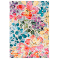 Maeser Floral Power Loomed Blue / Yellow Rug 9'x12'