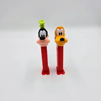 Disney Goofy & Pluto Pez Dispensers Made In Slovenia Red Yellow, View more