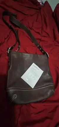 COACH Vintage Brown Leather Crossbody Shoulder 