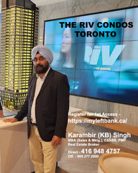 Riv Condos Toronto. $7500 Credit on Closing. Monthly Deposit