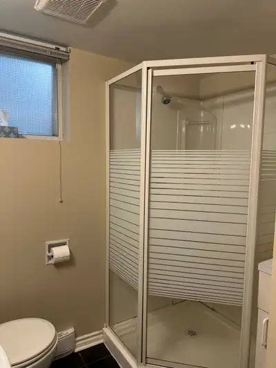 1 bedroom basement Leaside apartment Upgraded kitchen Freshly painted Pot lights Berber carpet Ceram...