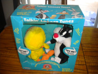 Talking Looney Tunes Plush Play By Play Tweety Bird And Sylveste