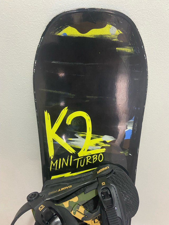 Kids k2 mini turbo snowboard 120cm w/binding in Snowboard in Oakville / Halton Region - Image 2