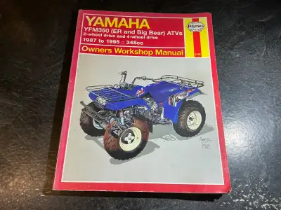 1987-1995 Yamaha YFM350ER ATVs Haynes Owners Workshop Manual: Models Covered : YFM350ER, 1987 Throug...