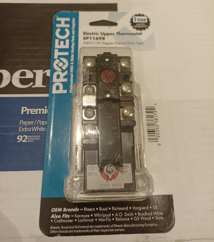 Protech Heating Element 240V 3000W and Electric Upper Thermostat