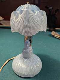 Vintage blue lady table lamp