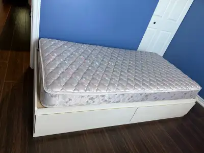 Twin Bed with free spring mattress - Moving, View more