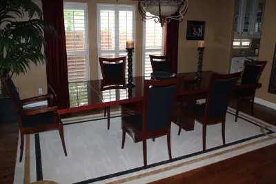 Dining Room Table and 8 Chairs, View more