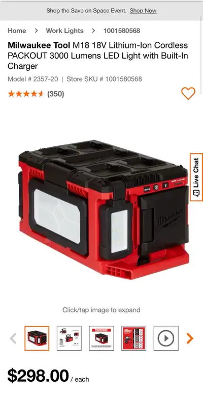 Milwaukee PACKOUT LED Light, View more
