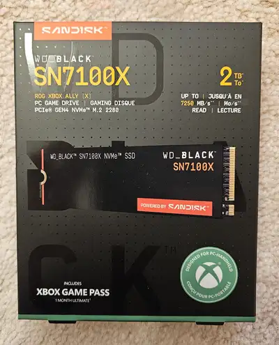 2TB nvme ssd WD Black SN7100X new unopened, View more