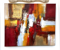 ABSTRACT MIXED MEDIA PAINTING BY M. DOYLE.